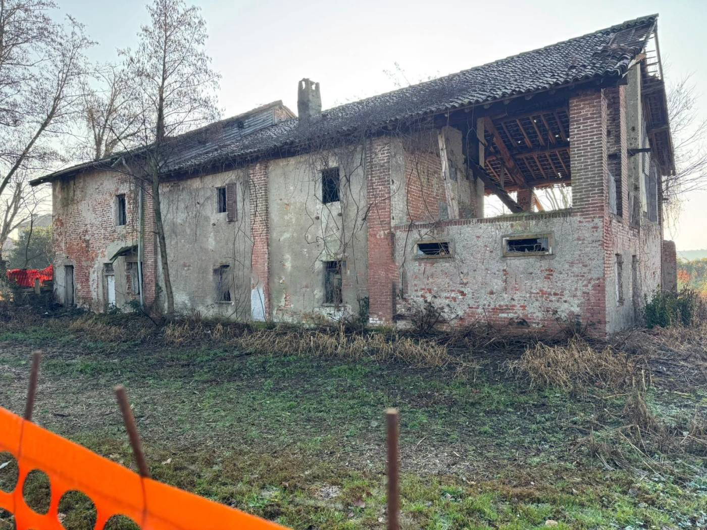 Condizione attuale della facciata laterale